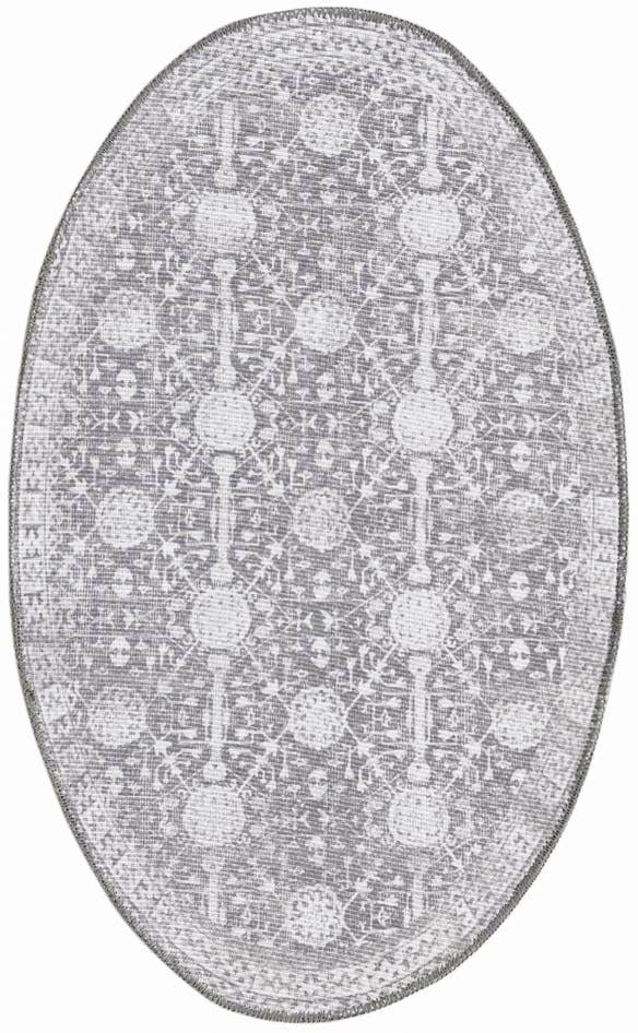 Detail image of 2' x 3' Washable Timeless Oval Rug