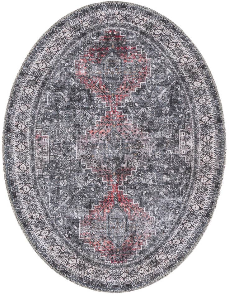 Detail image of 2' x 3' 1 Washable Timeless Oval Rug