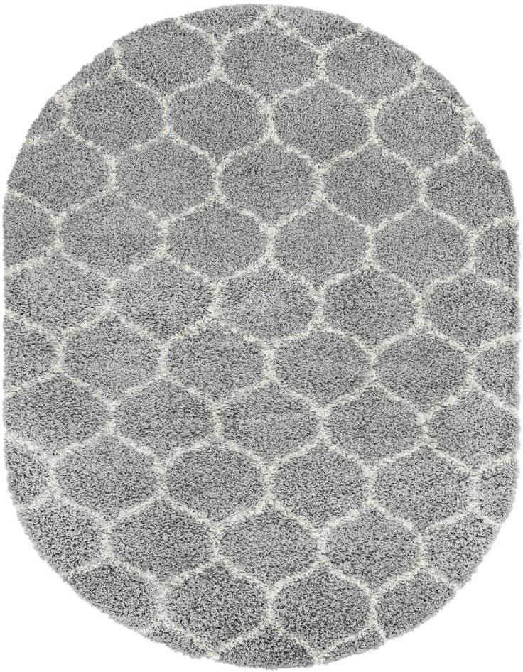 Detail image of 5' 3 x 8' Trellis Shag Oval Rug