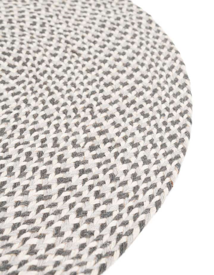 2' x 3' 1 Handmade Tweed Braided Jute Oval Rug