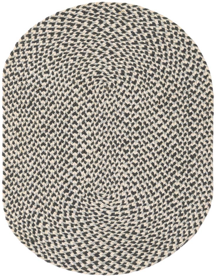 Detail image of 2' x 3' 1  Hand Tweed Braided Jute Oval Rug