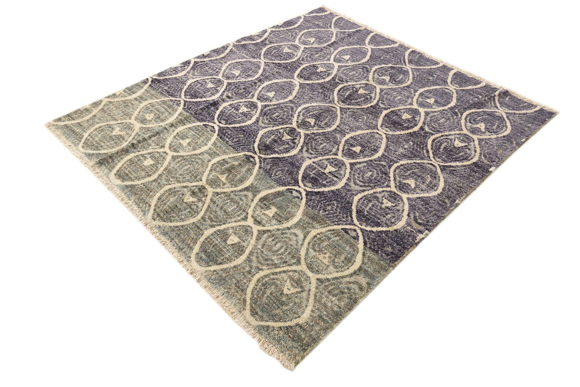 5' 8 x 6' 5 Hand Knotted Darya Wool Rug