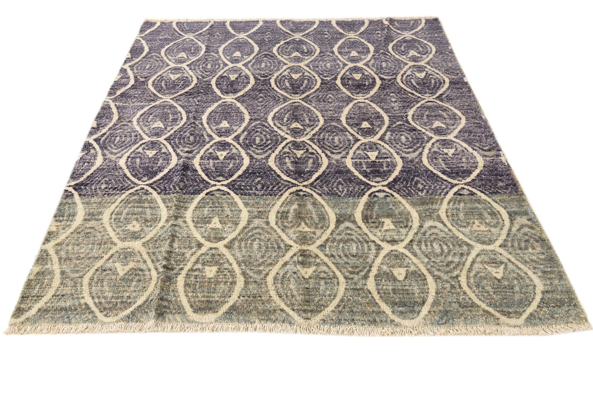 5' 8 x 6' 5 Hand Knotted Darya Wool Rug
