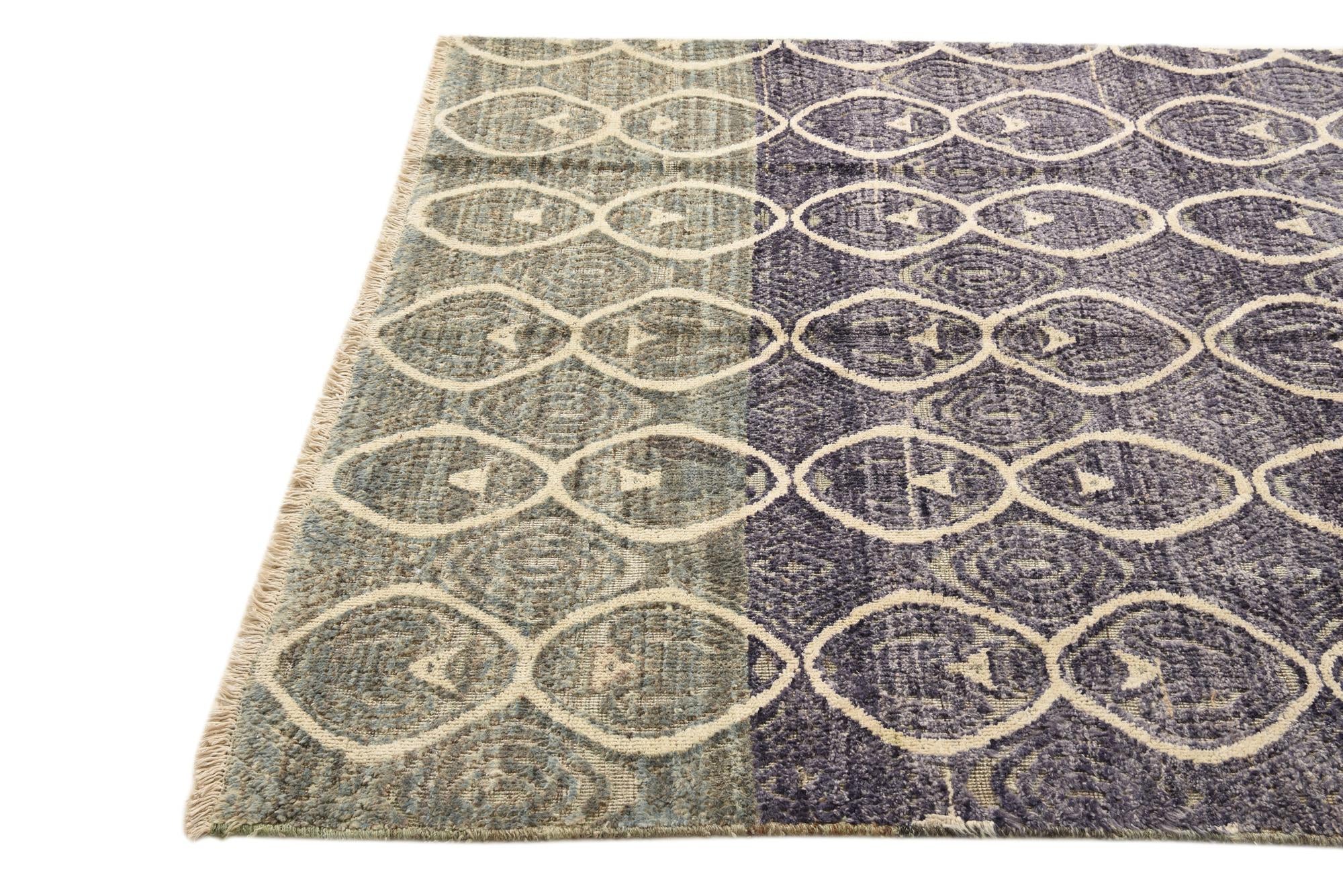 5' 8 x 6' 5 Hand Knotted Darya Wool Rug