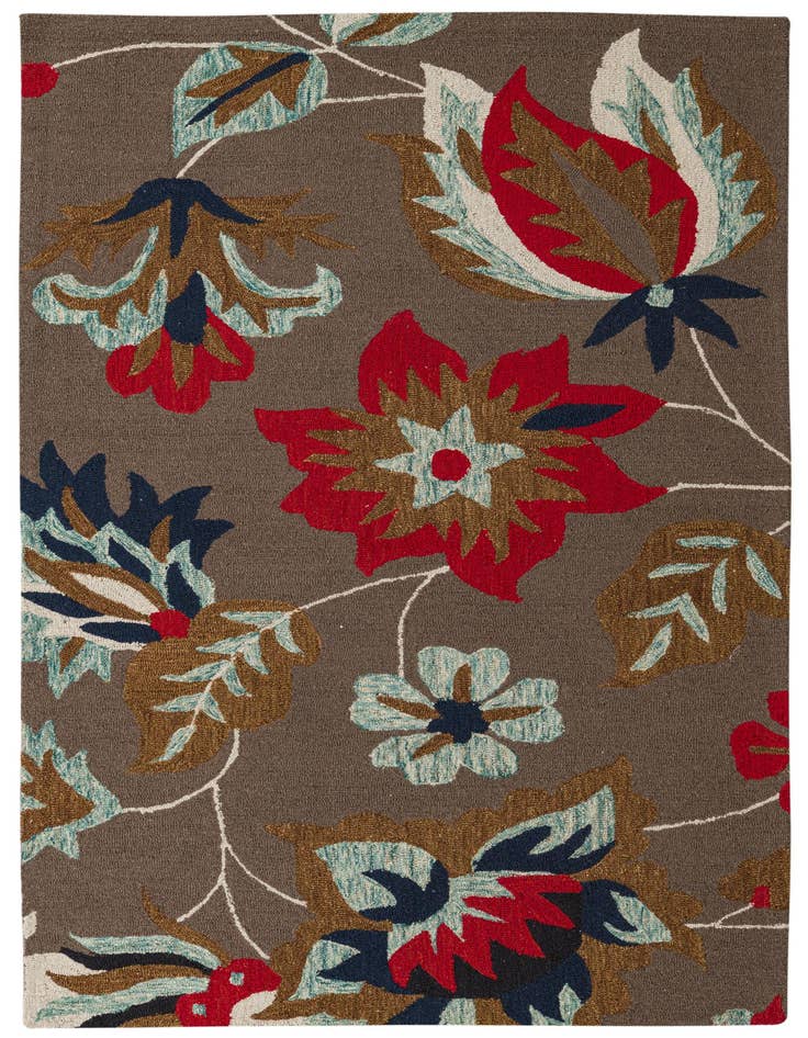 Detail image of 5' 1 x 8' Agra Wool Rug