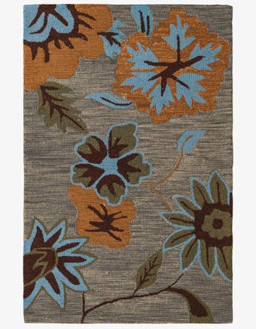 4' x 6' Agra Wool Rug