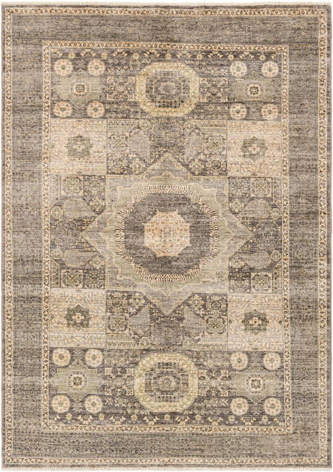 Detail image of 4' 1 x 5' 9 Hand Knotted Amina Rug