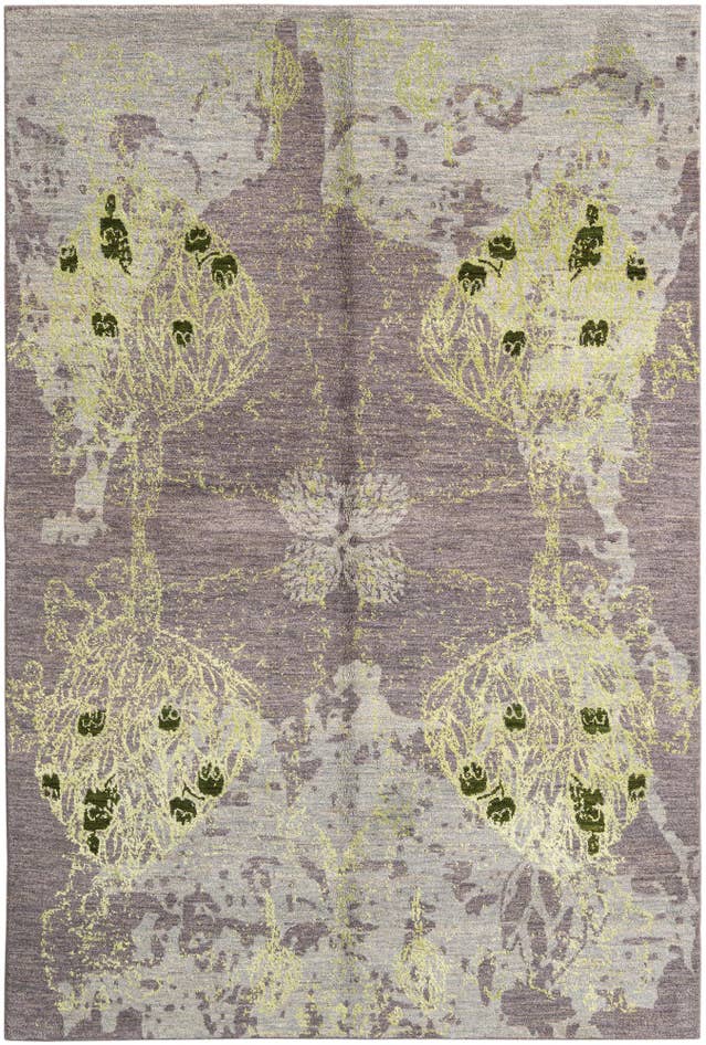 Detail image of 5' 3 x 7' 10 Hand Knotted Anar Rug