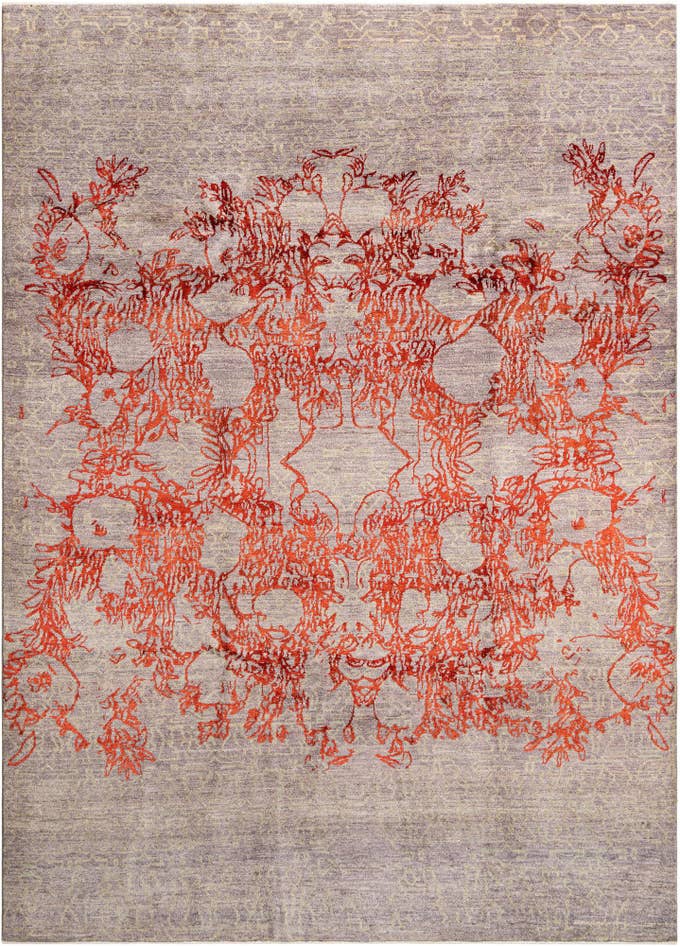 Detail image of 6' 9 x 9' 5 Hand Knotted Anar Rug