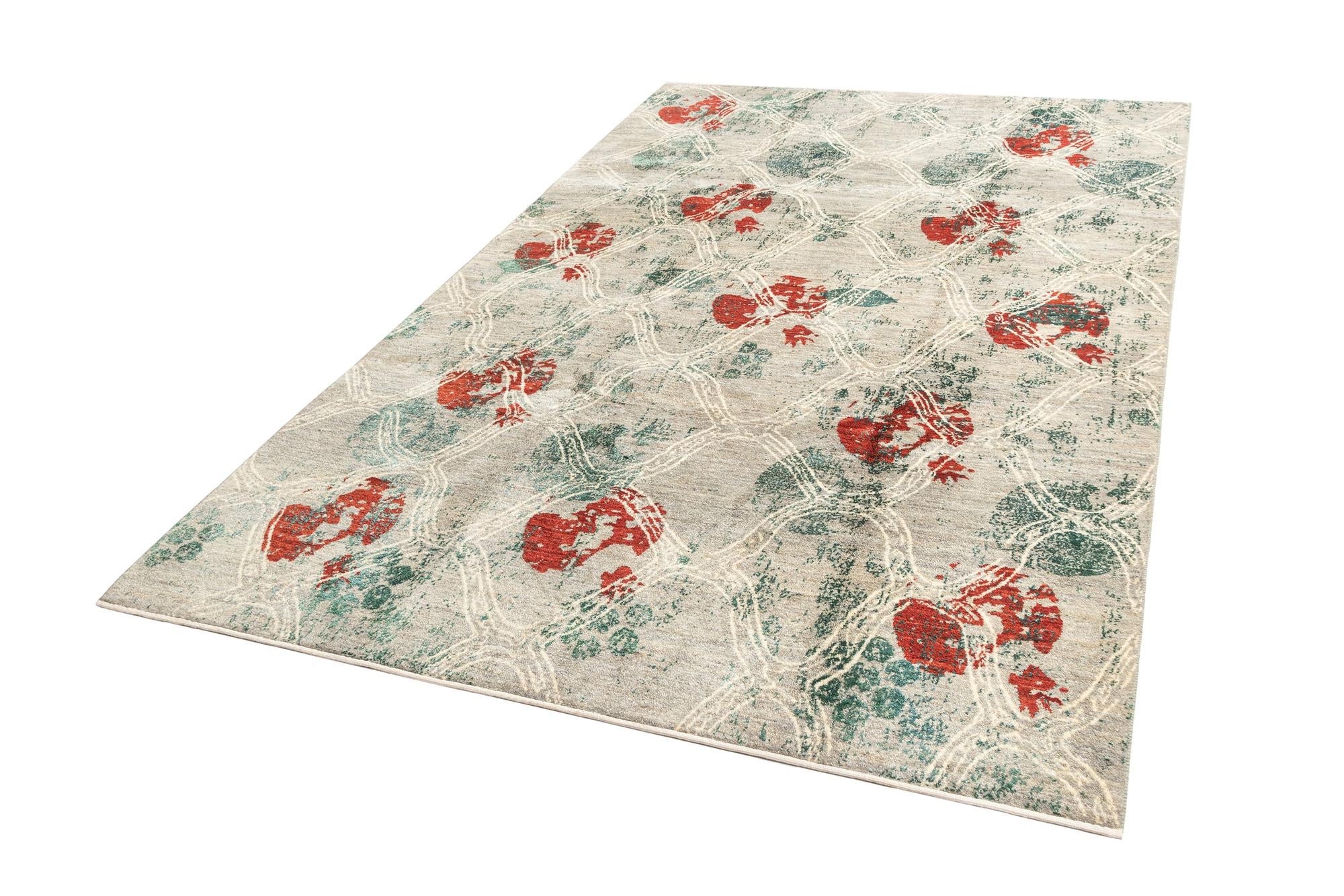 6' 6 x 10' 2 Hand Knotted Anar Rug