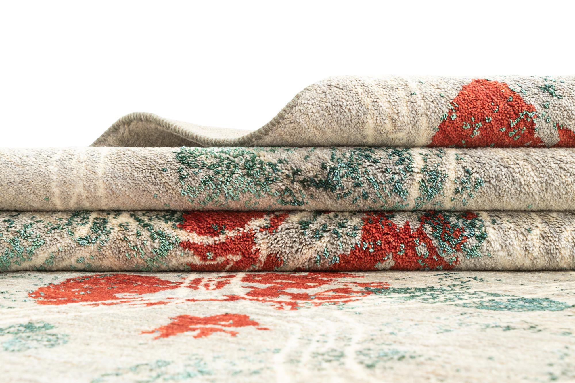 6' 6 x 10' 2 Hand Knotted Anar Rug