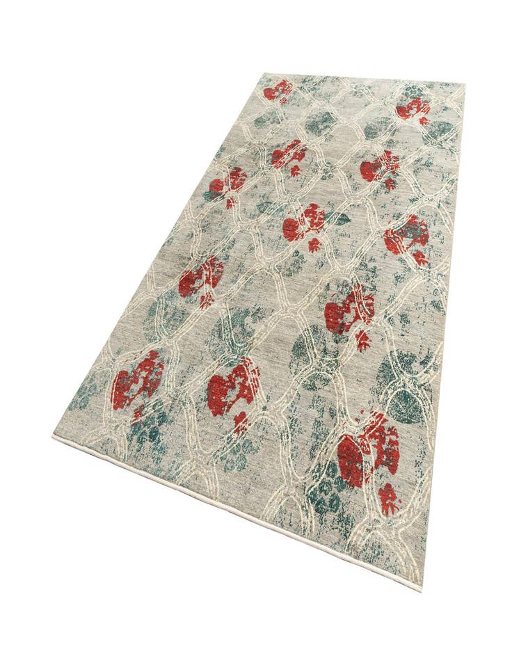 Detail image of 6' 6 x 9' 11 Hand Knotted Anar Rug