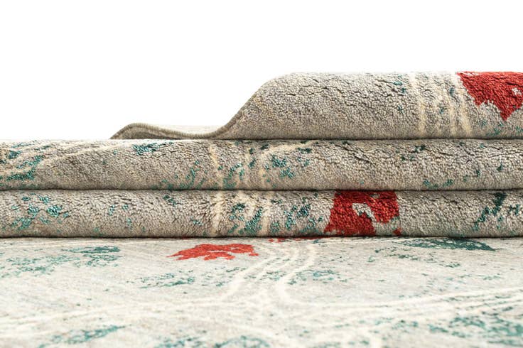 Detail image of 6' 6 x 9' 11 Hand Knotted Anar Rug
