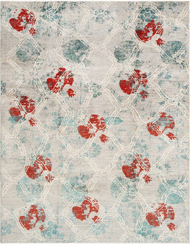 Detail image of 6' 6 x 9' 11 Hand Knotted Anar Rug