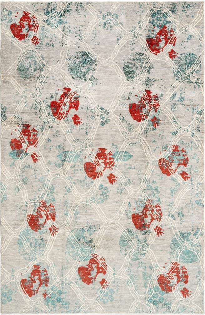 6' 6 x 9' 11 Hand Knotted Anar Rug