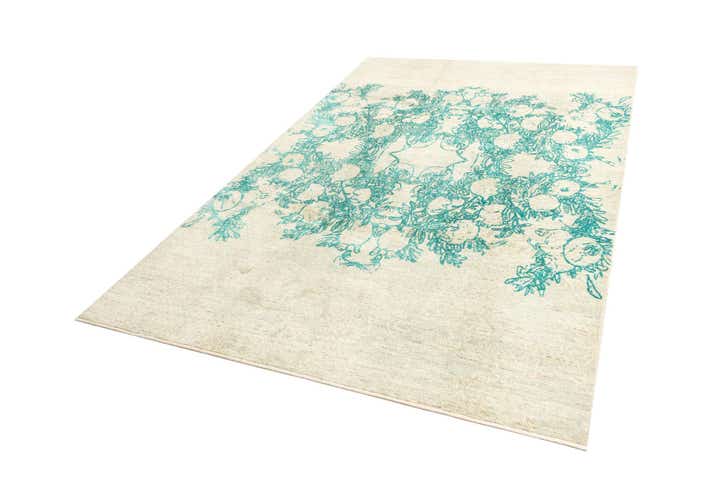 6' 4 x 9' 8 Hand Knotted Anar Rug