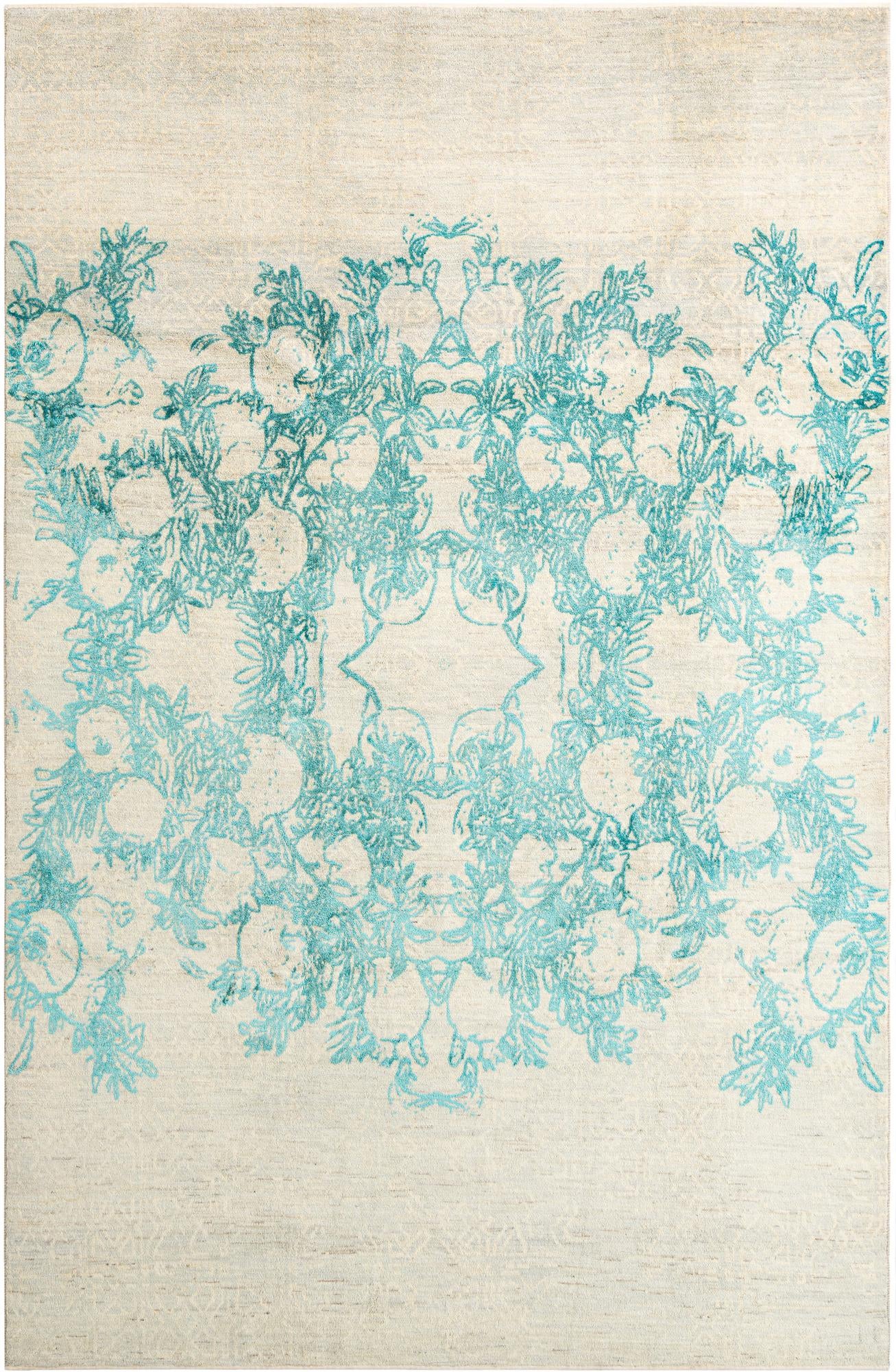 6' 4 x 9' 8 Hand Knotted Anar Rug