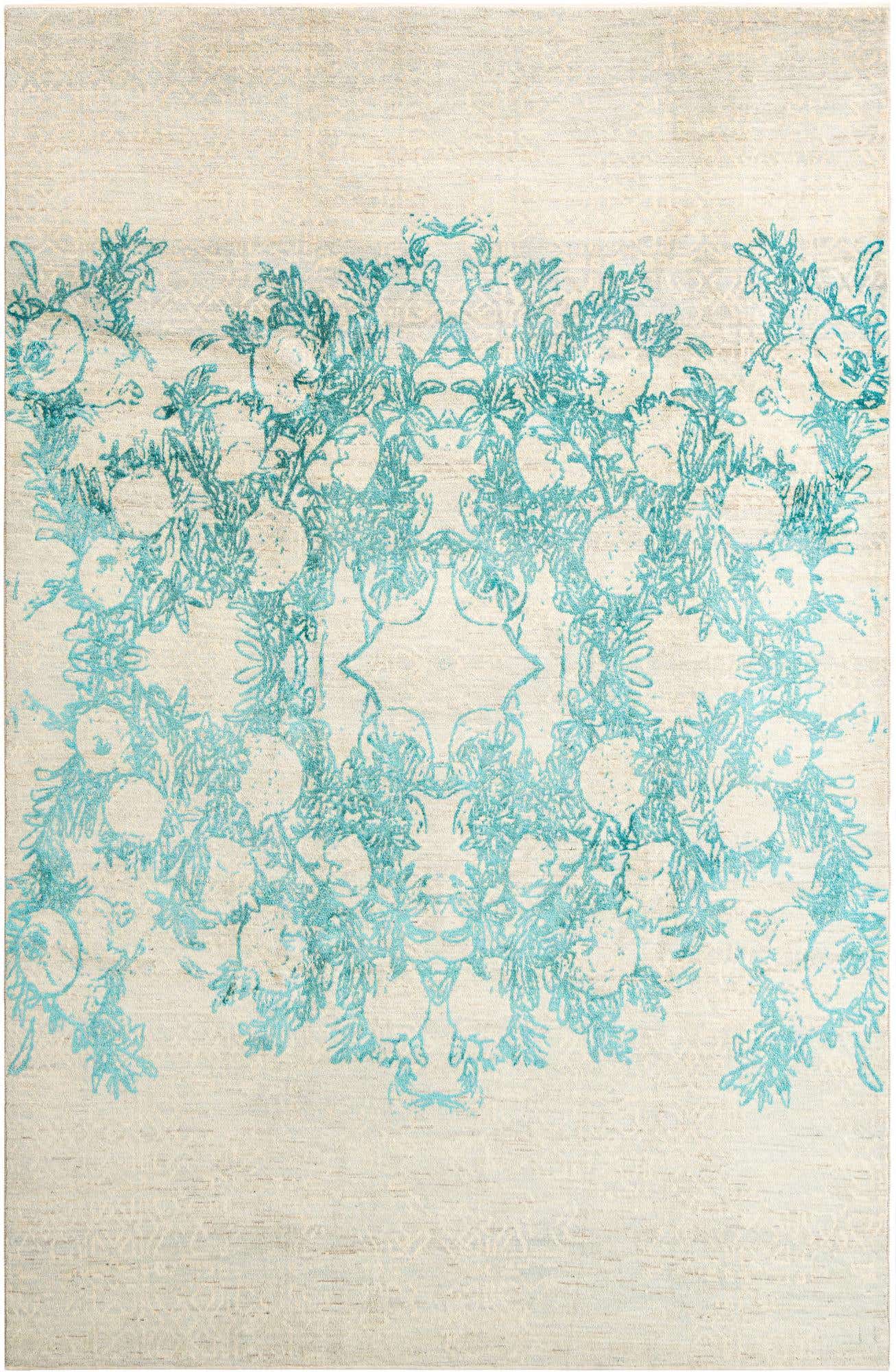 6' 4 x 9' 8 Hand Knotted Anar Rug