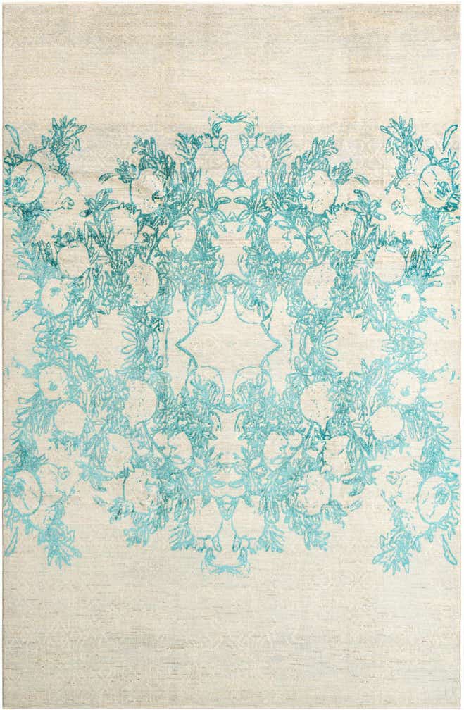 6' 4 x 9' 8 Hand Knotted Anar Rug