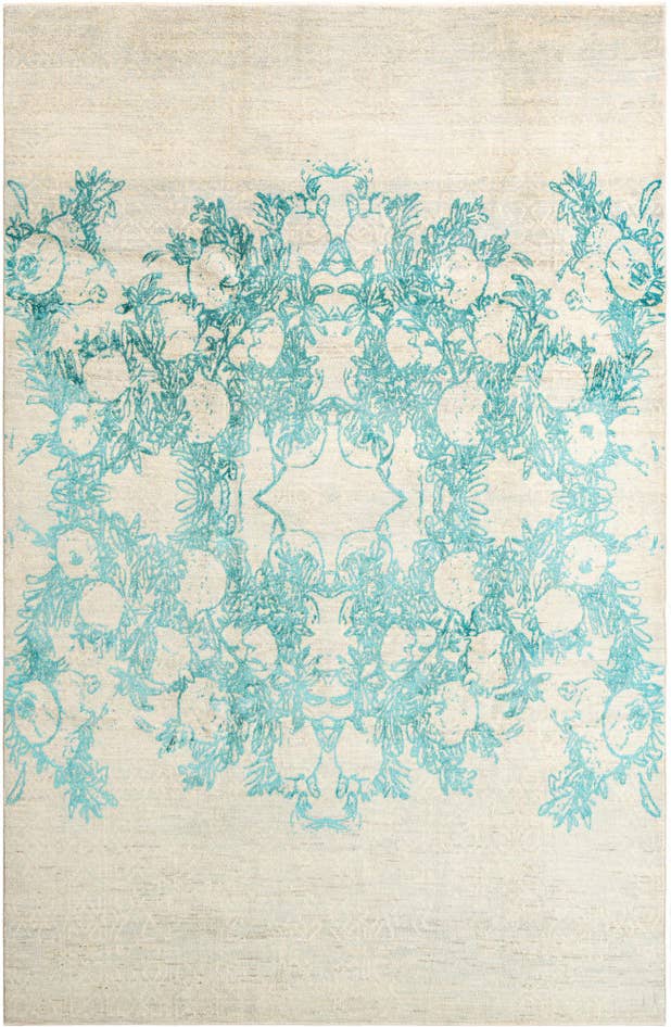 Detail image of 6' 4 x 9' 8 Hand Knotted Anar Rug