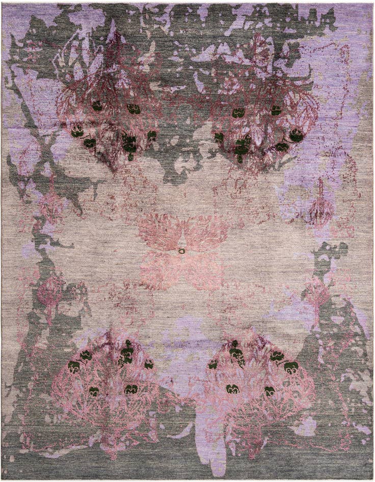 Detail image of 6' 4 x 10' Hand Knotted Anar Rug