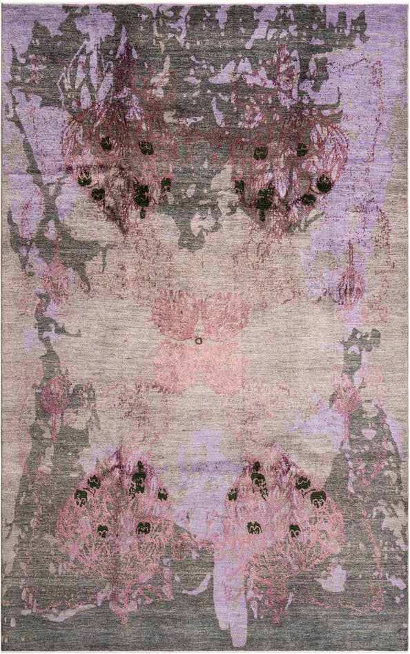 Detail image of 6' 4 x 10' Hand Knotted Anar Rug