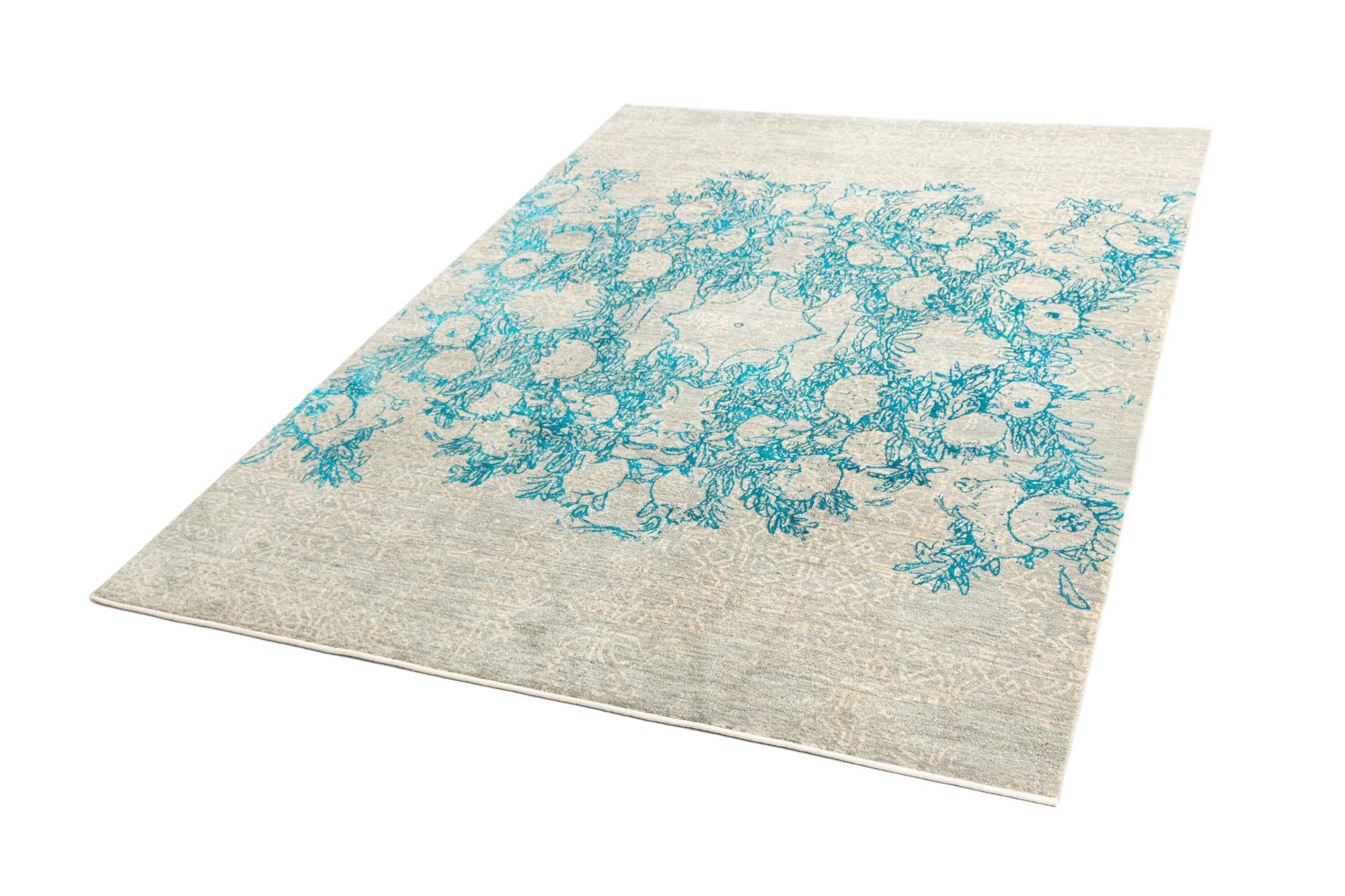6' 9 x 9' 3 Hand Knotted Anar Rug