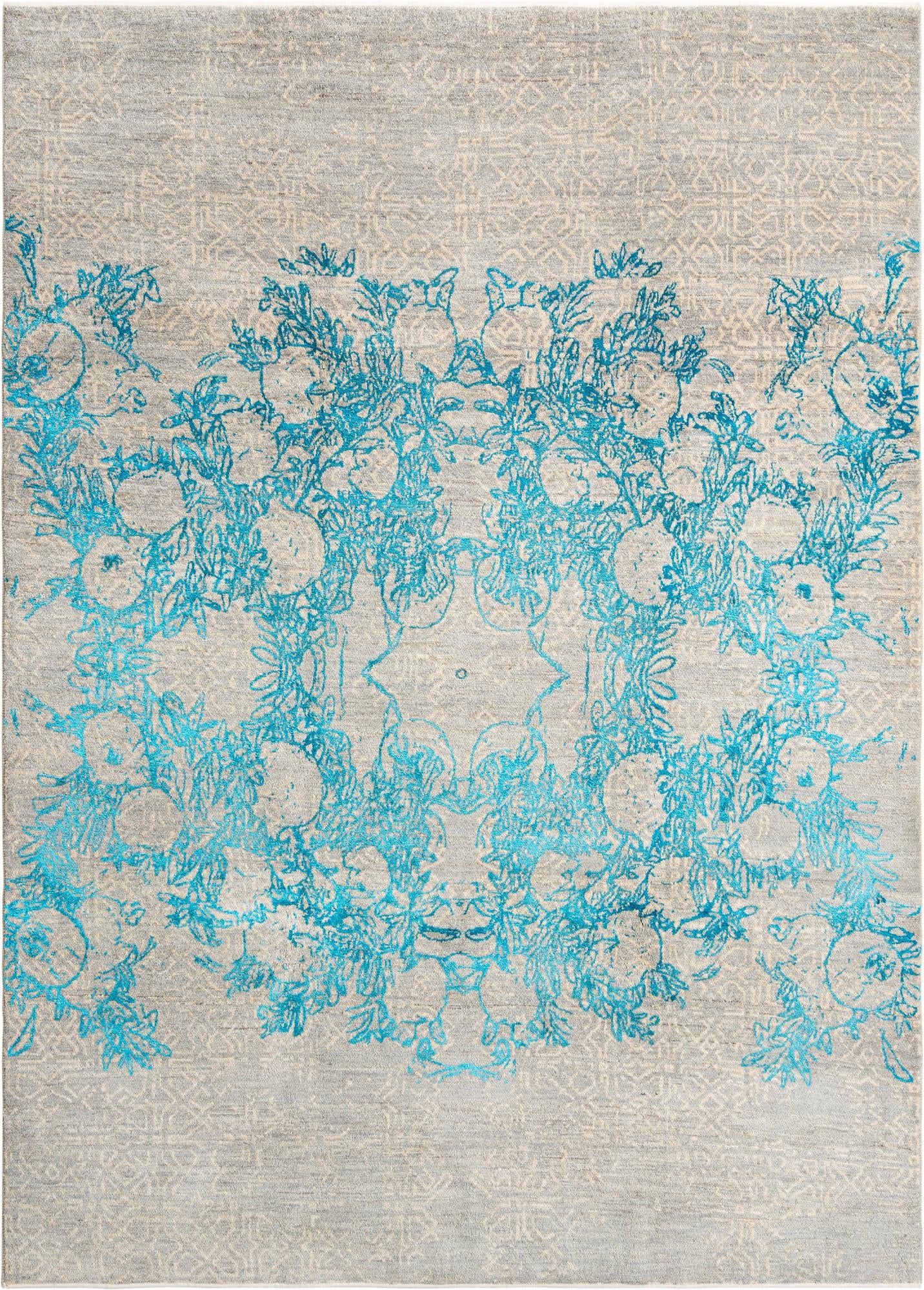 6' 9 x 9' 3 Hand Knotted Anar Rug