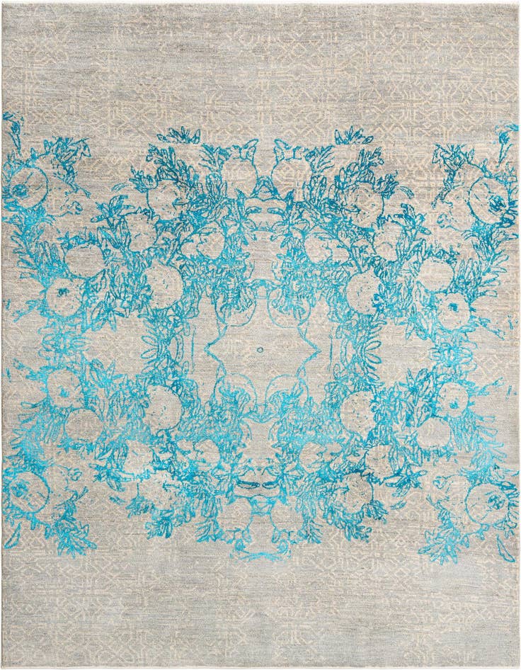 Detail image of 6' 9 x 9' 3 Hand Knotted Anar Rug