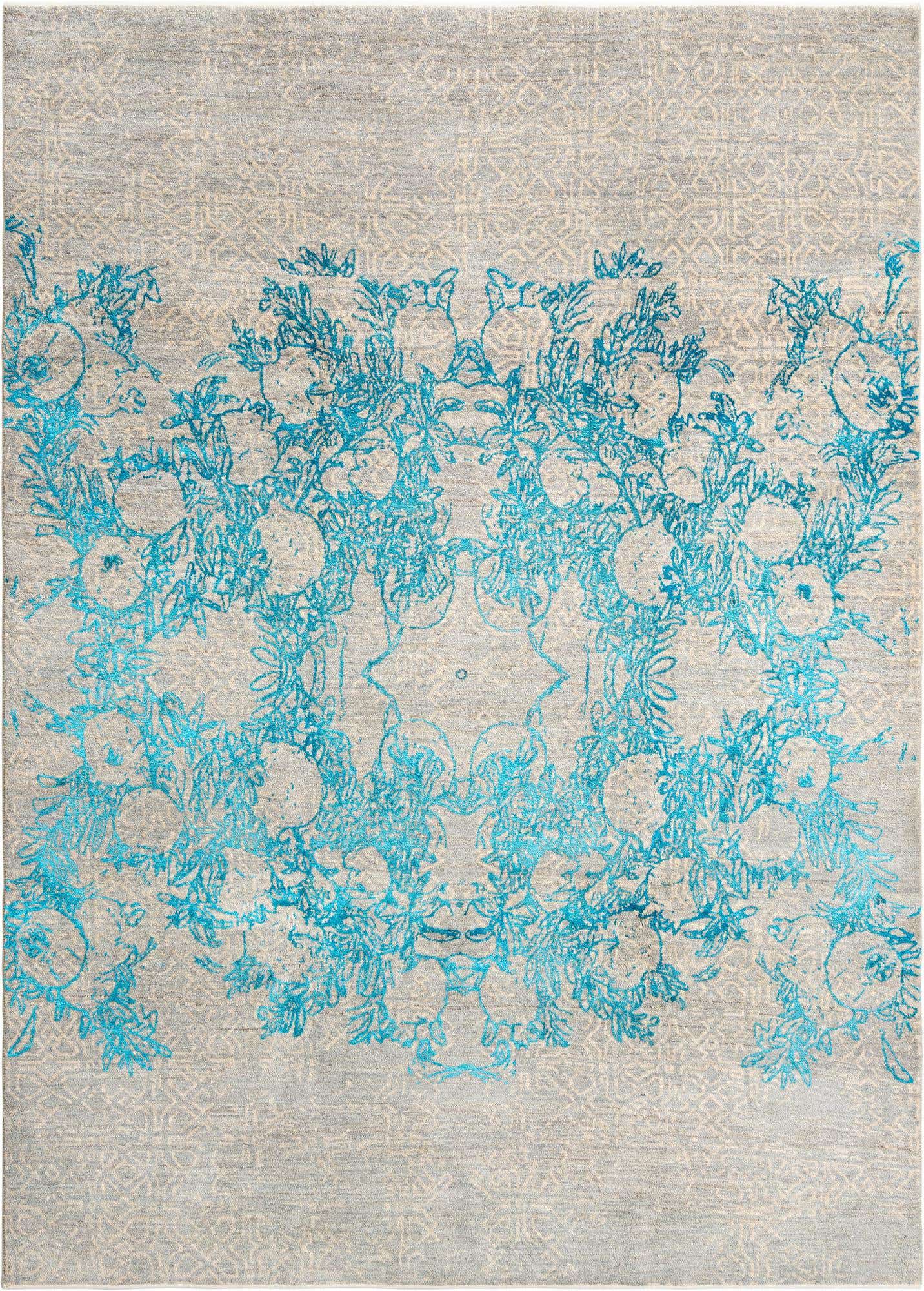 6' 9 x 9' 3 Hand Knotted Anar Rug