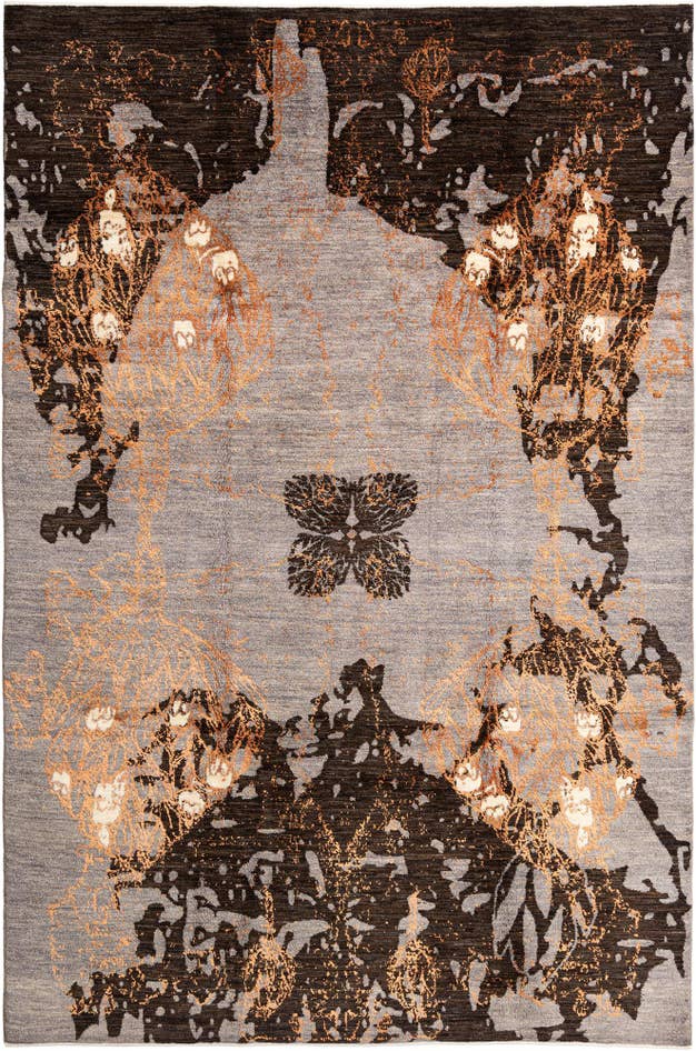 Detail image of 6' 6 x 9' 11 Hand Knotted Anar Rug
