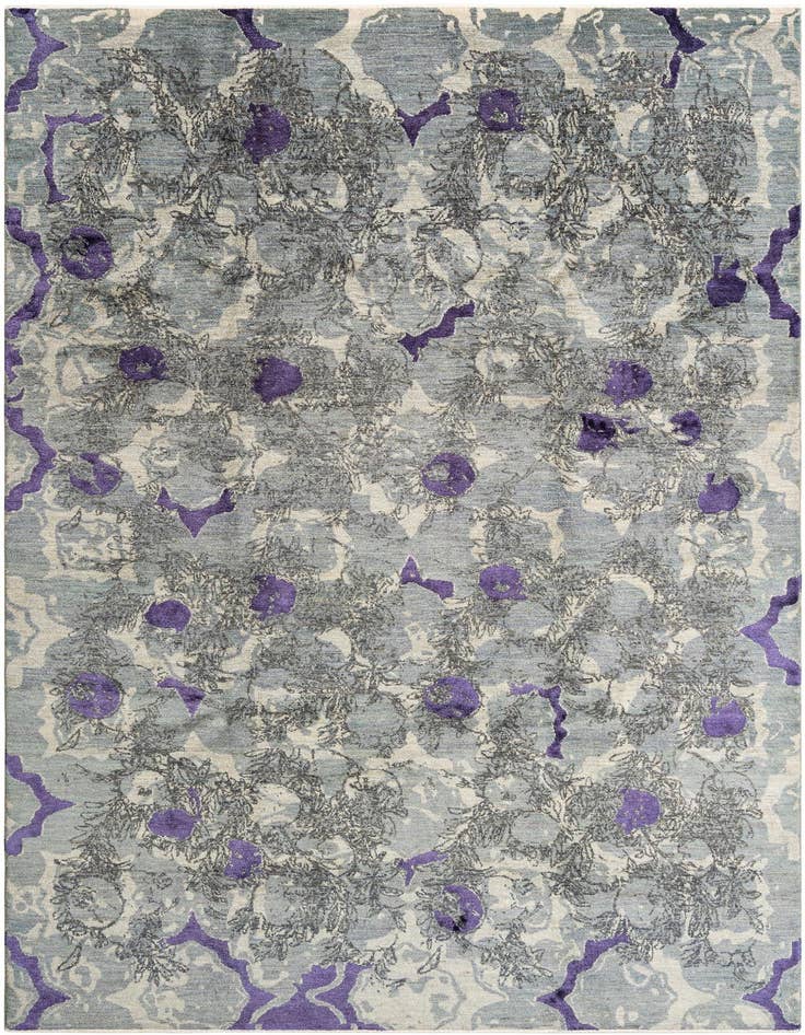 Detail image of 6' 4 x 9' 9 Hand Knotted Anar Rug