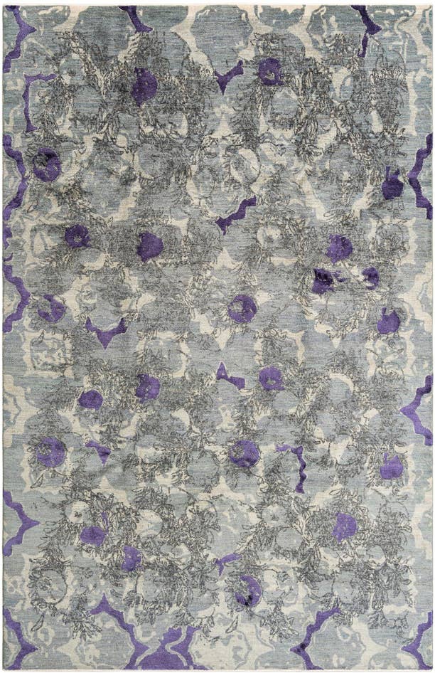 Detail image of 6' 4 x 9' 9 Hand Knotted Anar Rug