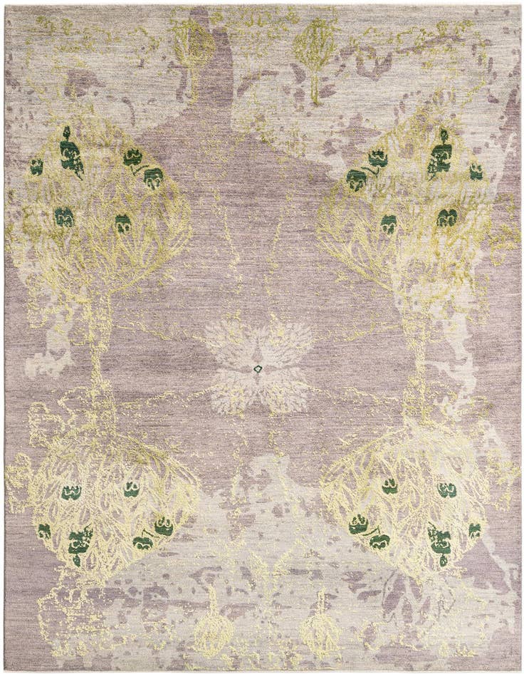 Detail image of 6' 6 x 9' 10 Hand Knotted Anar Rug