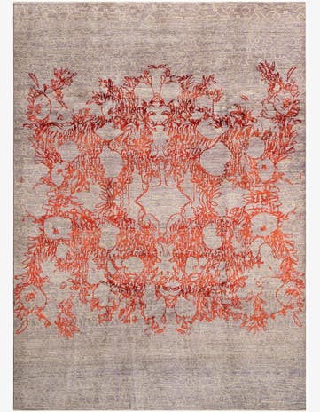 6' 9 x 9' 5 Hand Knotted Anar Rug