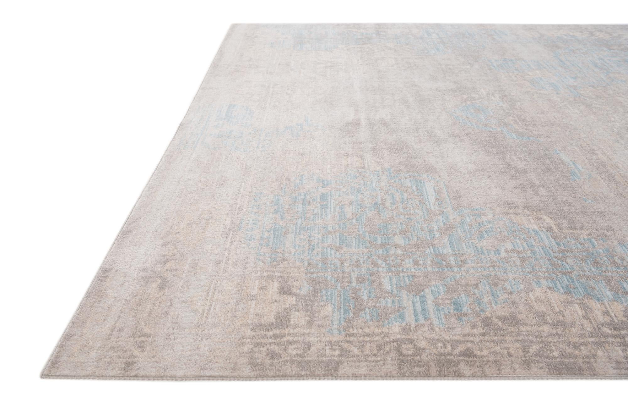 4' 10 x 8' Aqua Rug