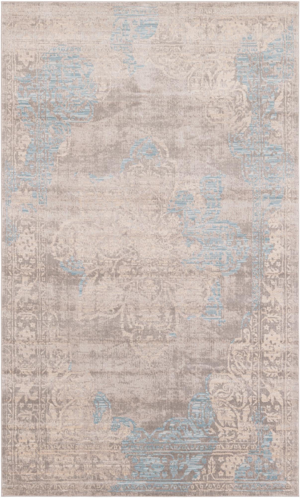 4' 10 x 8' Aqua Rug