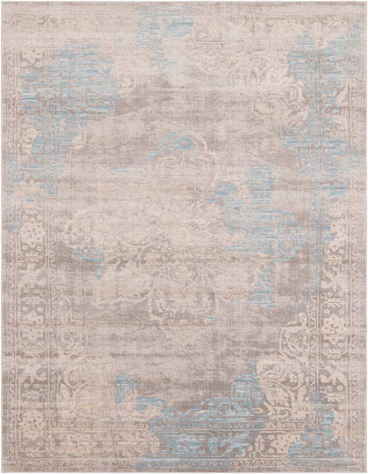 Detail image of 4' 10 x 8' Aqua Rug