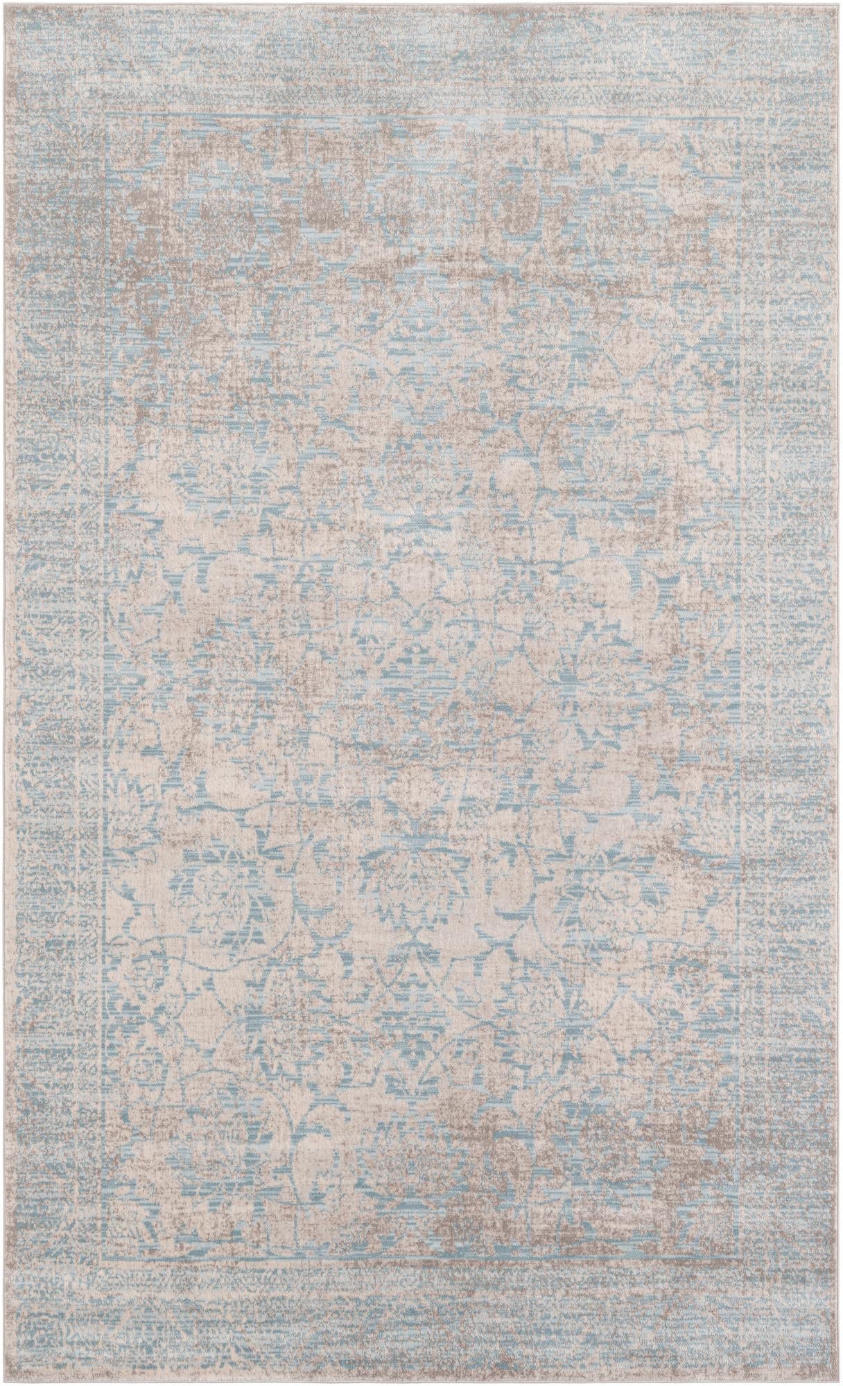 4' 10 x 8' Aqua Rug