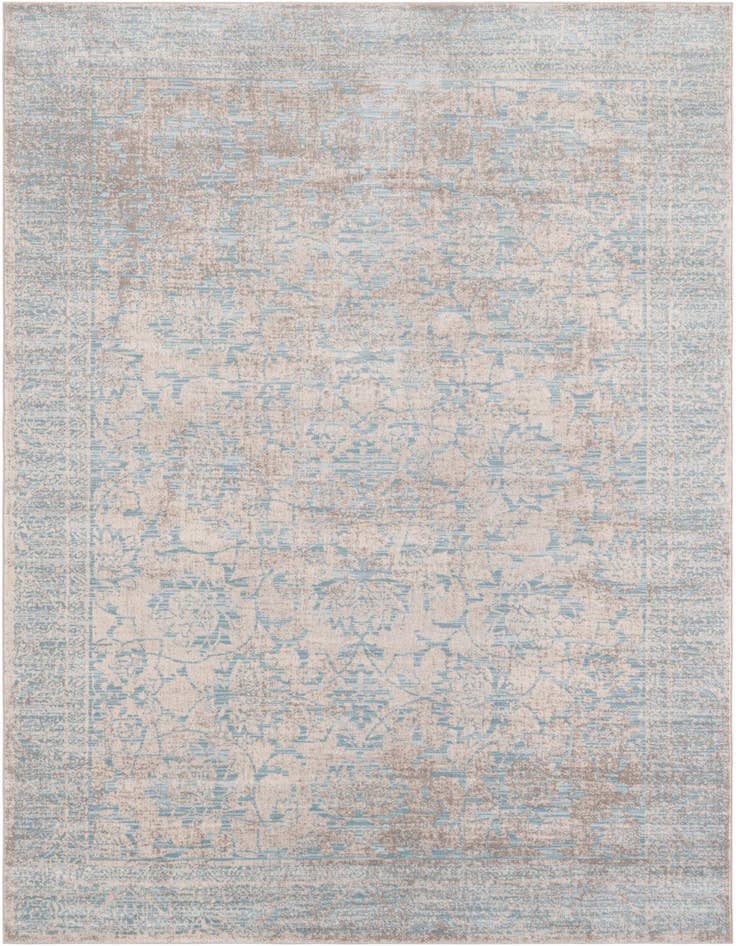 Detail image of 4' 10 x 8' Aqua Rug