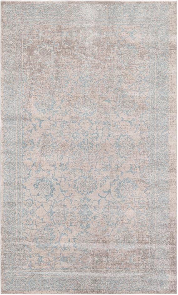 Detail image of 4' 10 x 8' Aqua Rug