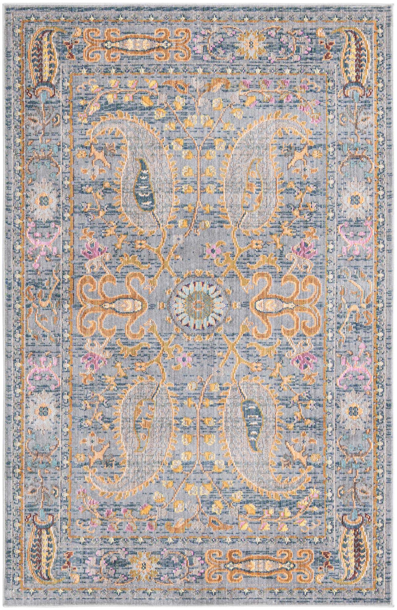 4' x 6' Aqua Rug