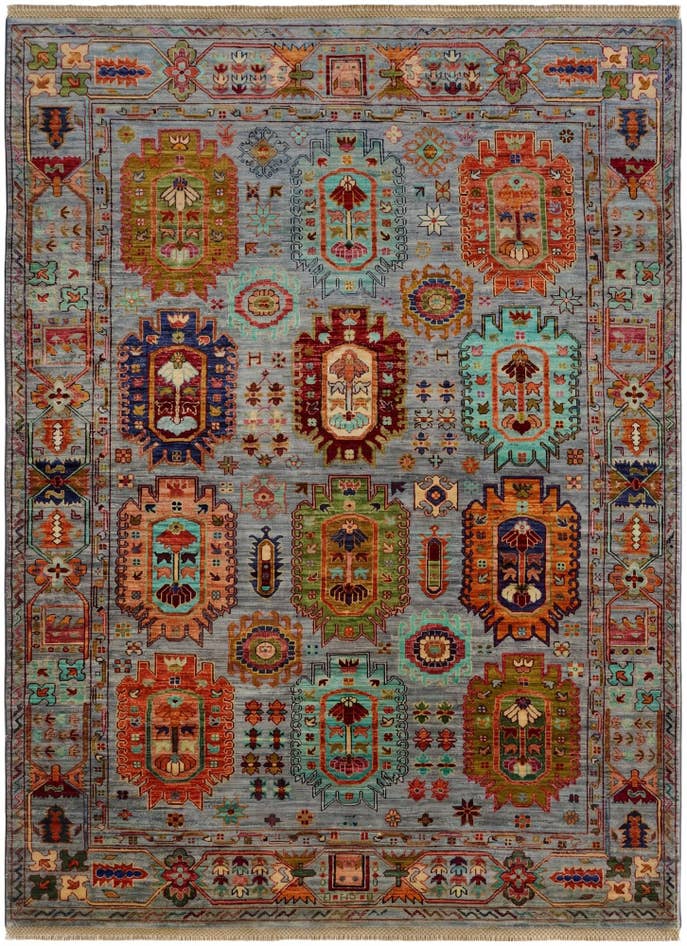 Detail image of 5' x 6' 10 Hand Knotted Ariana Ziegler Rug