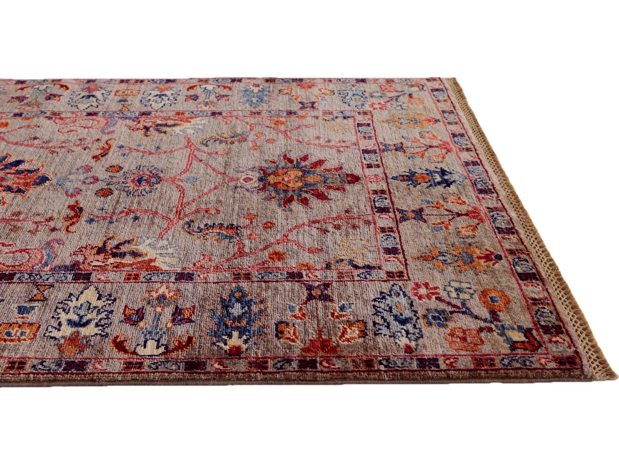 3' 4 x 4' 11 Hand Knotted Ariana Ziegler Rug
