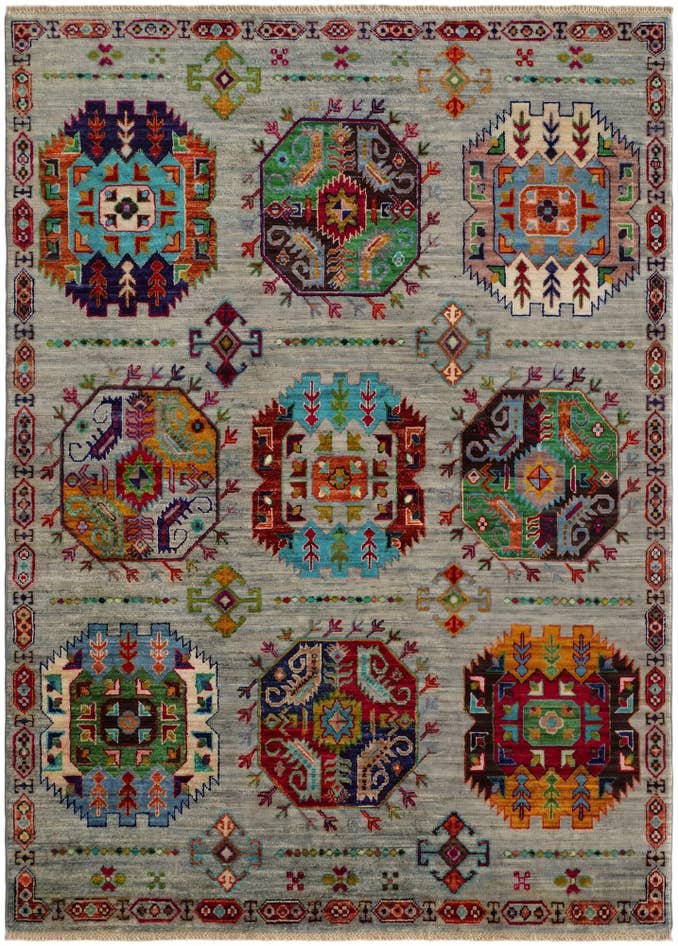 Detail image of 5' x 6' 11 Hand Knotted Ariana Ziegler Rug