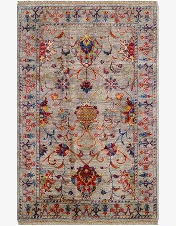 3' 5 x 5' 4 Hand Knotted Ariana Ziegler Rug