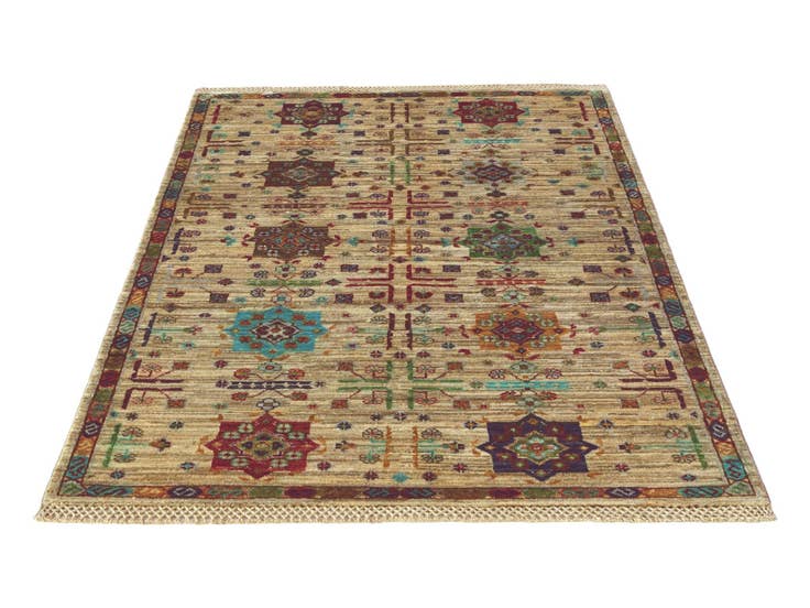 Detail image of 3' 5 x 4' 10 Hand Knotted Ariana Ziegler Rug