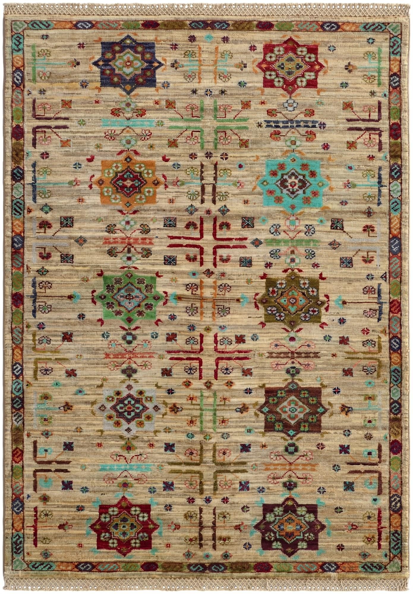3' 5 x 4' 10 Hand Knotted Ariana Ziegler Rug