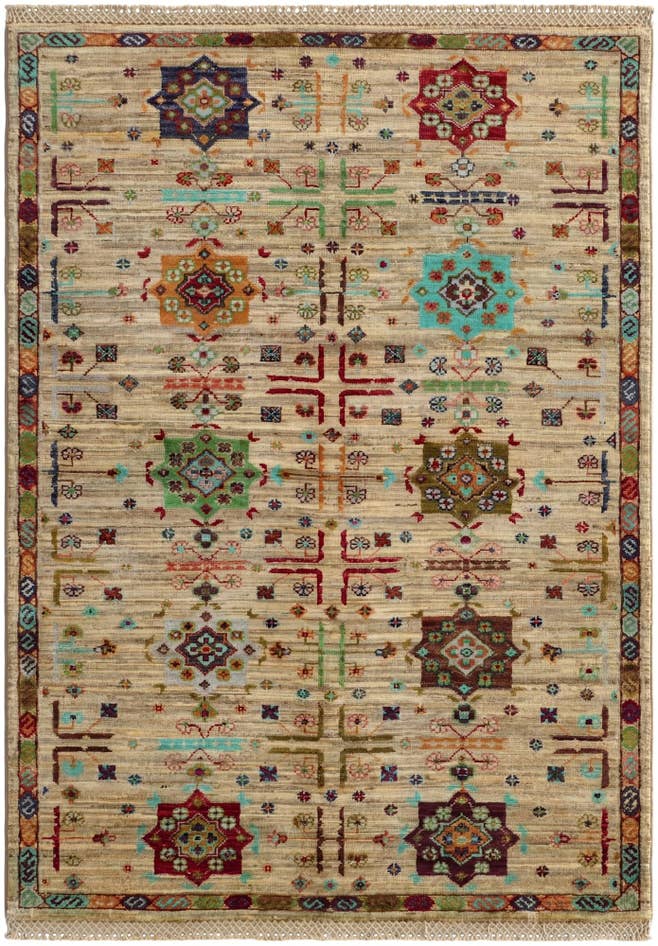 Detail image of 3' 5 x 4' 10 Hand Knotted Ariana Ziegler Rug