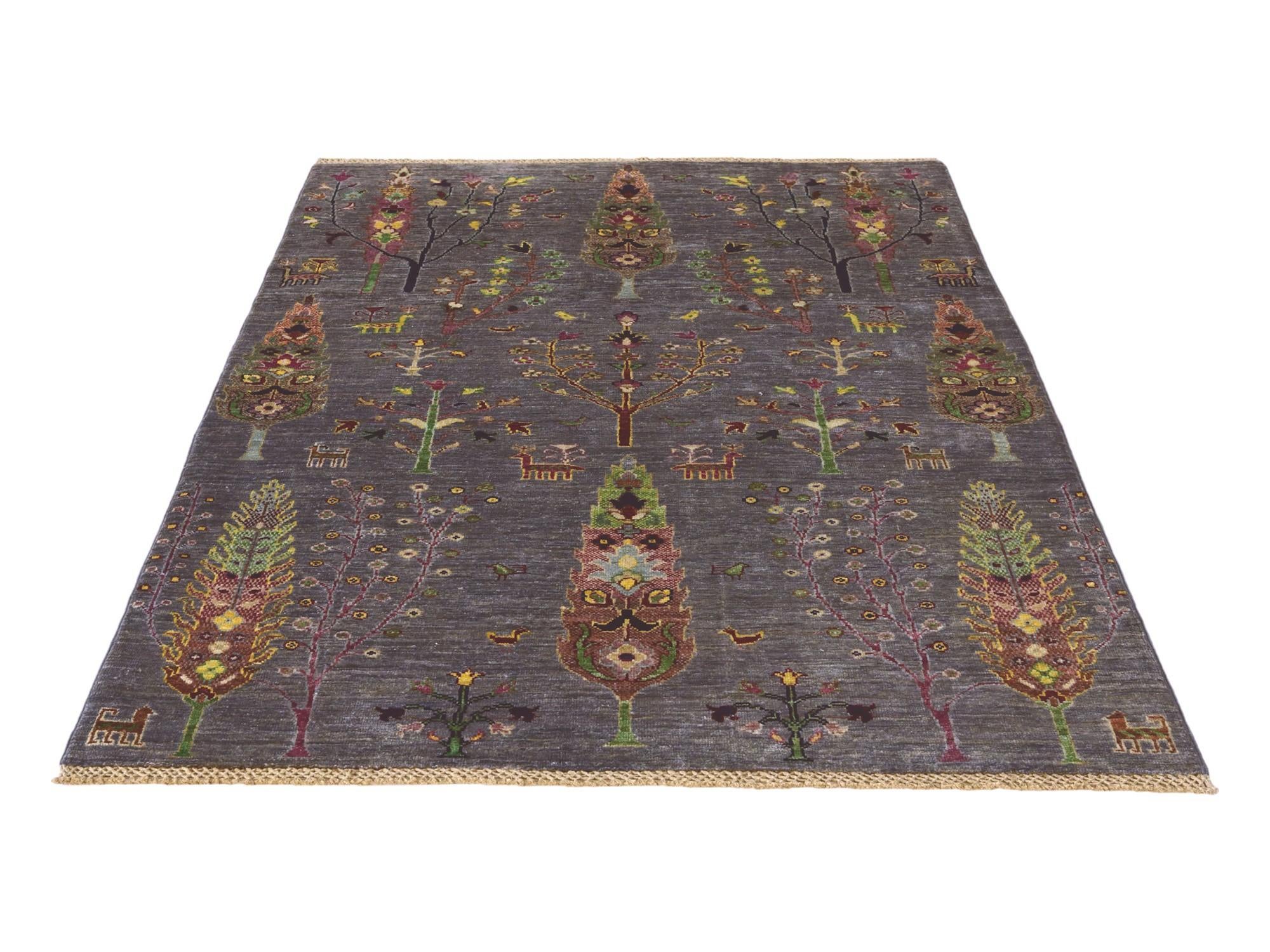 4' 2 x 6' 2 Hand Knotted Ariana Ziegler Rug